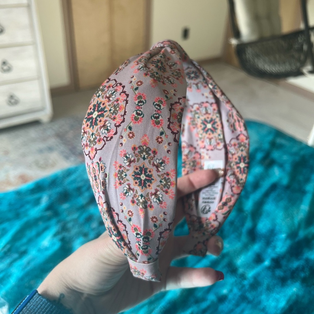 NEW - Boden Pink and White Floral Headband - Picture 3 of 5